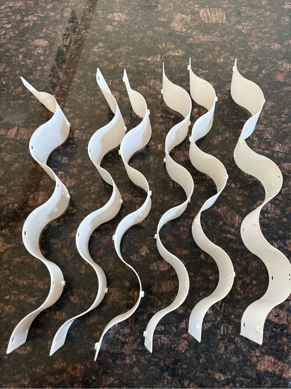 6 pcs White Plastic Separator Drawer Organizer Divider
